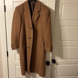 MENS CASHMERE BLEND WOOL TOPCOAT SZ 42R. GREAT CONDITION!!!